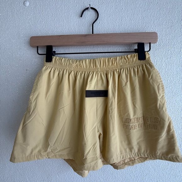 Essentials Women's Athletic Shorts and Tee in Pale Yellow - Picture 11 of 14